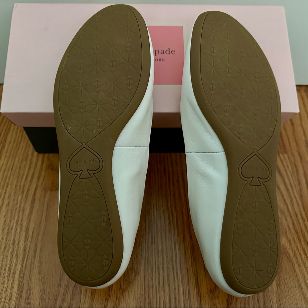 Kate Spade Flats with Heart Accent 9.5 B Women’s wore with my wedding dress - Picture 2 of 5